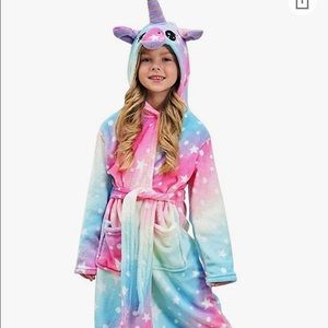New in package girls hooded unicorn robe